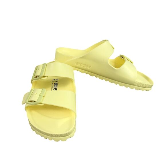 BIRKENSTOCK Arizona Slip On Sandal W 7/M 5 Yellow Light Everyday Made in Germany - Picture 2 of 12